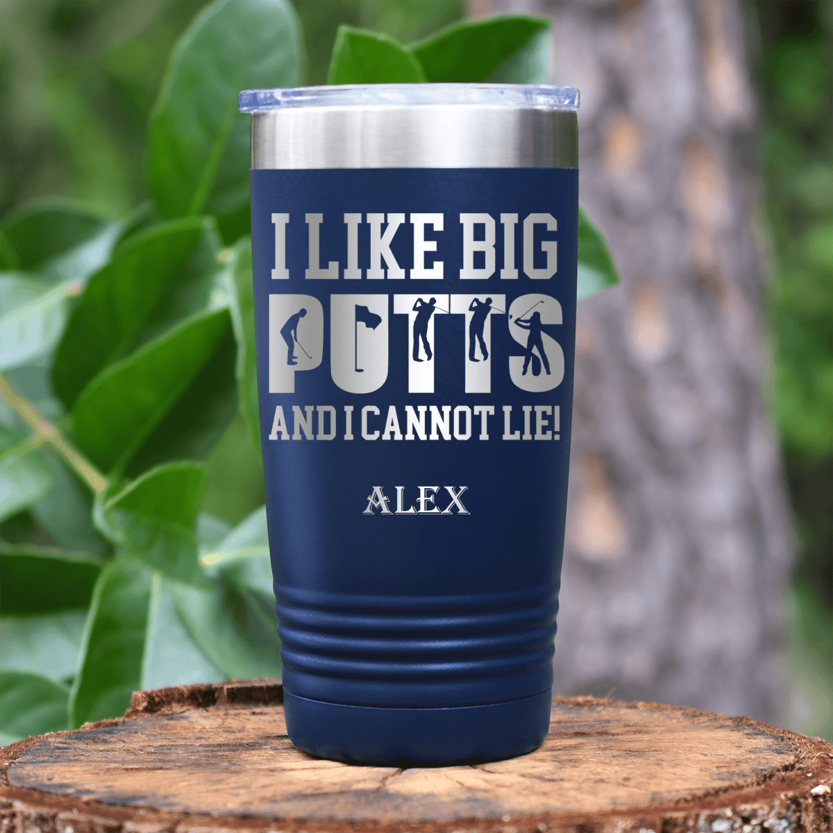 Navy Golf Tumbler With Baby Got Back Design