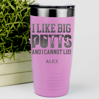 Pink Golf Tumbler With Baby Got Back Design