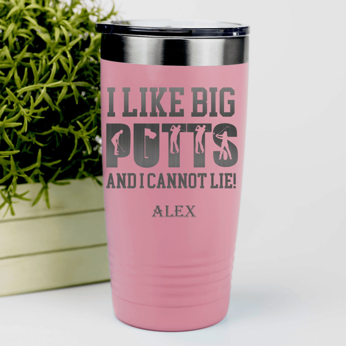 Salmon Golf Tumbler With Baby Got Back Design