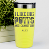 Yellow Golf Tumbler With Baby Got Back Design