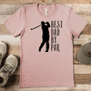 Heather Peach Mens T-Shirt With Best Dad By Par Design