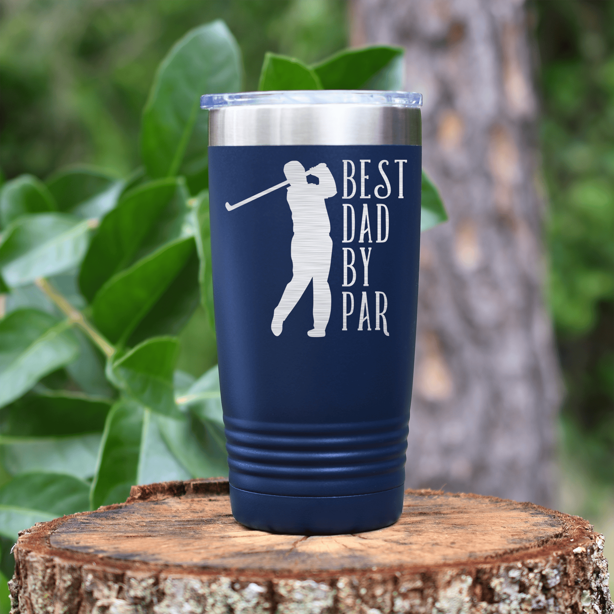 Navy golf tumbler Best Dad By Par