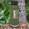 Military Green golf water bottle Best Dad By Par