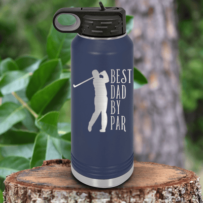 Navy golf water bottle Best Dad By Par