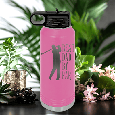 Pink golf water bottle Best Dad By Par