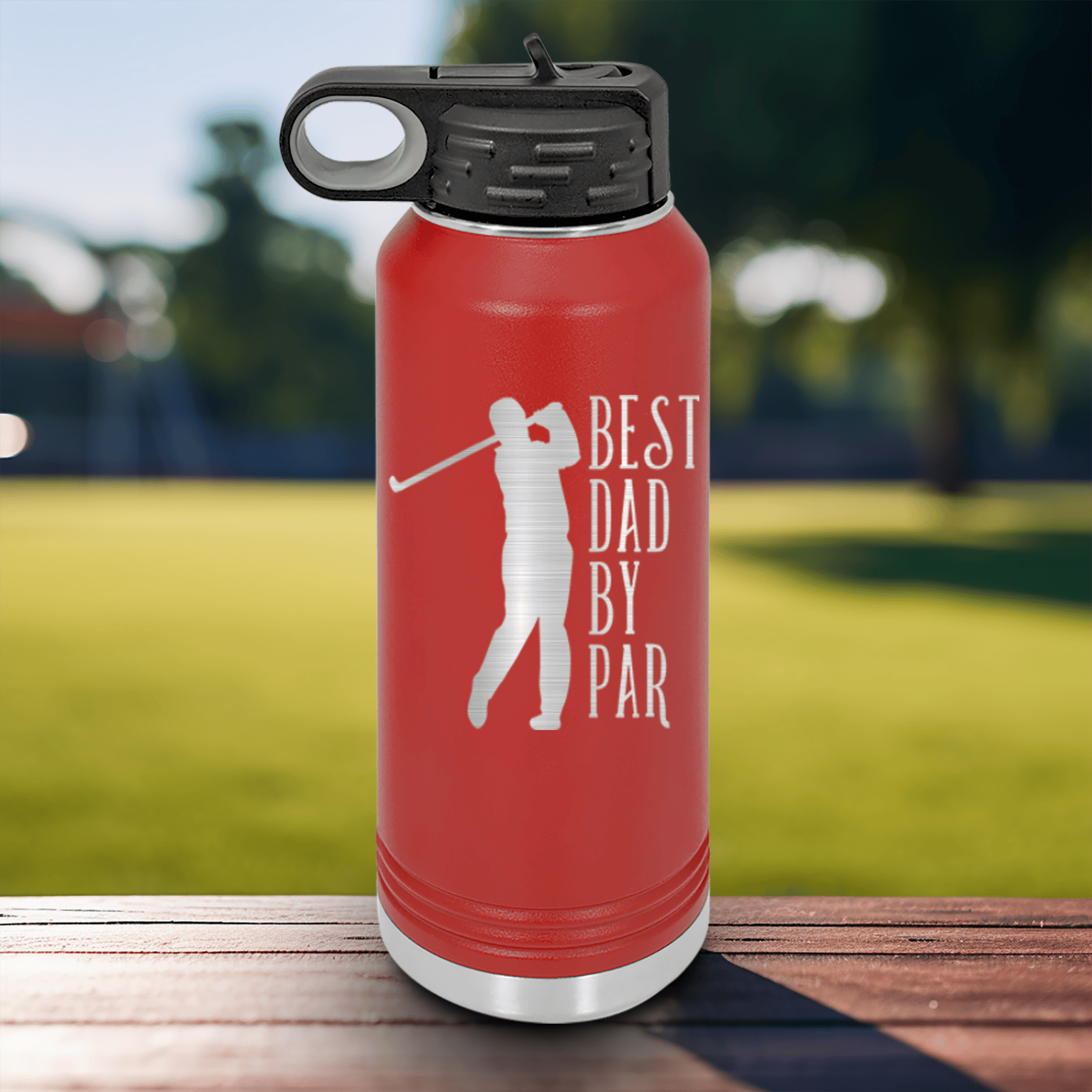 Military Green golf water bottle Best Dad By Par