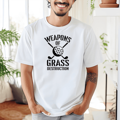 White Mens T-Shirt With Best Weapons Design
