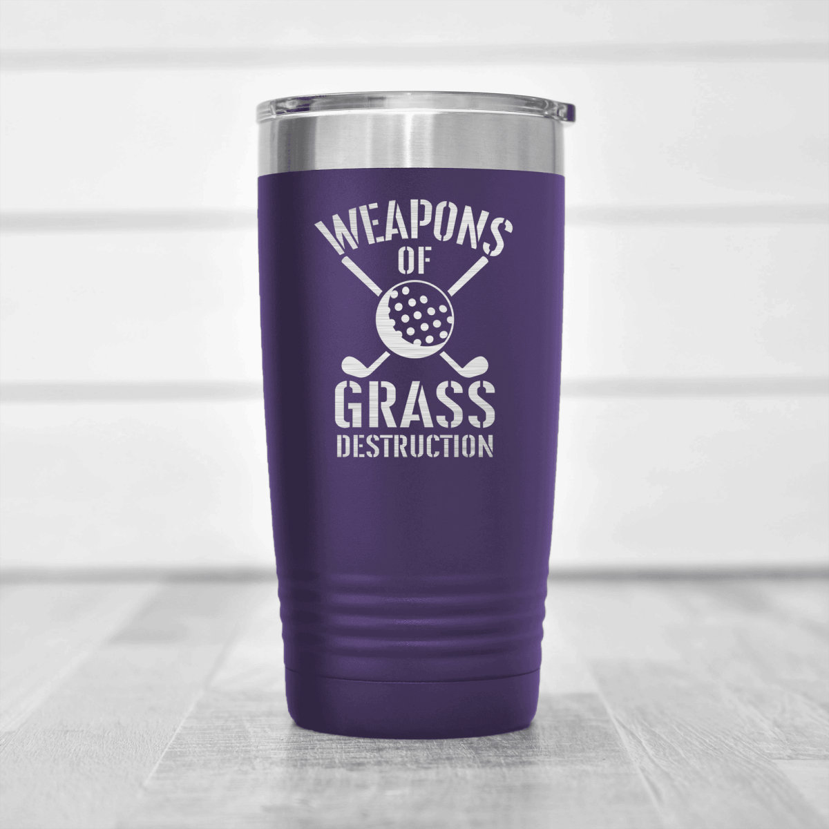 Purple golf tumbler Best Weapons