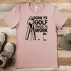 Heather Peach Mens T-Shirt With Born To Golf Design