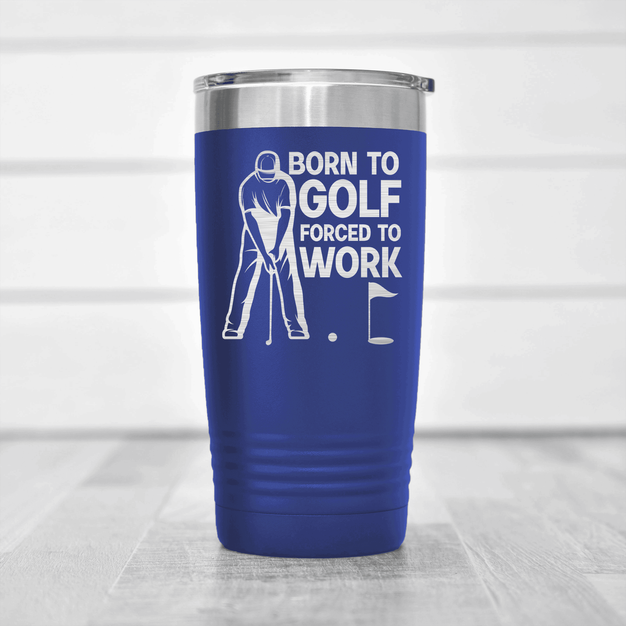 Blue golf tumbler Born To Golf