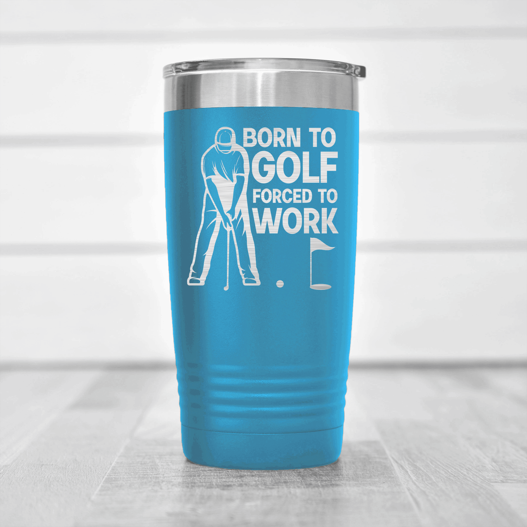 Light Blue golf tumbler Born To Golf