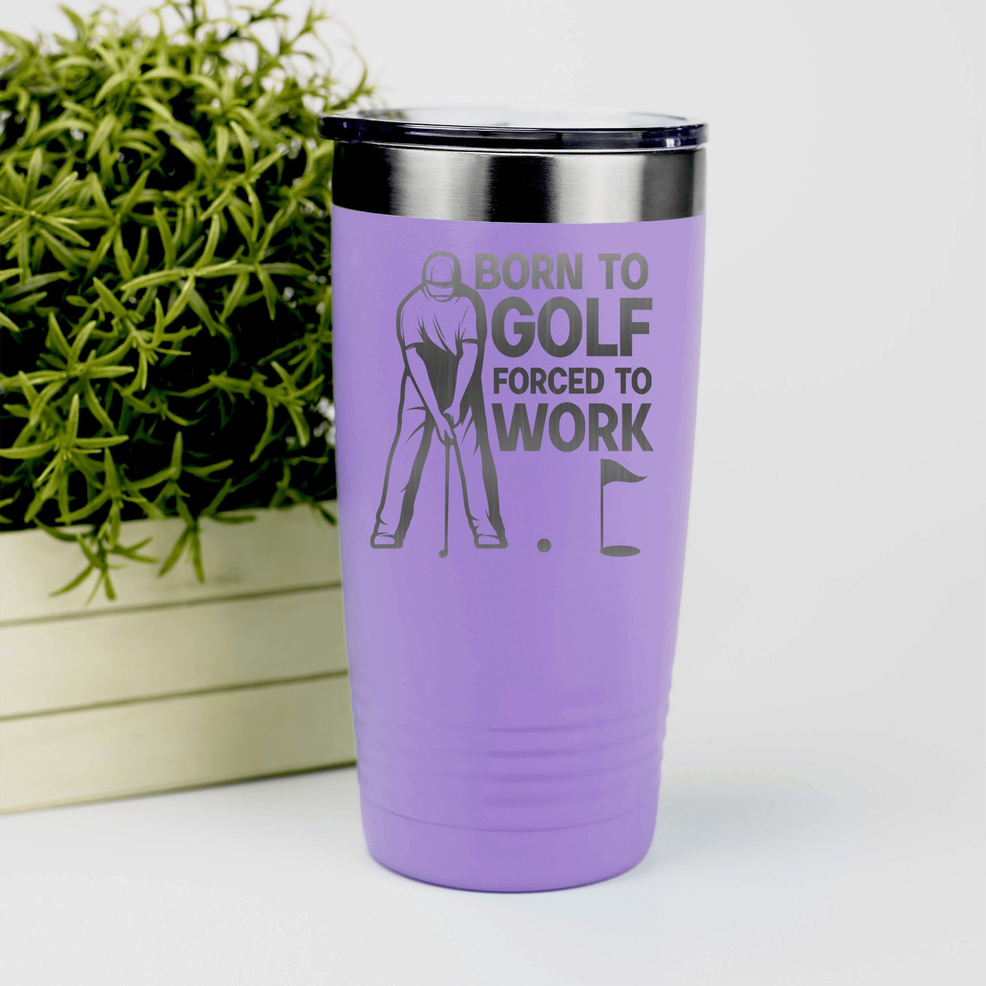 Light Purple golf tumbler Born To Golf