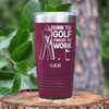 Maroon Golf Tumbler With Born To Golf Design