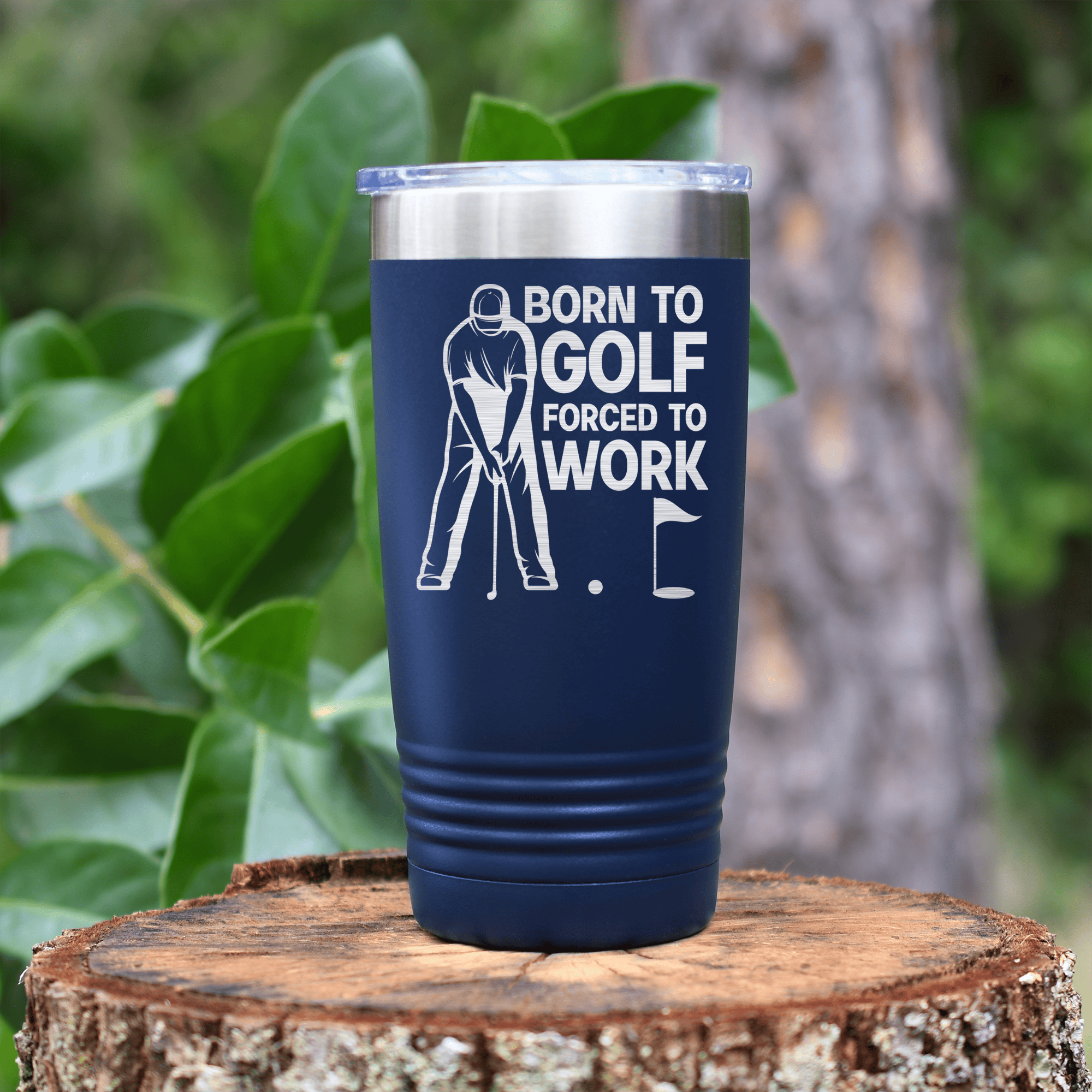 Military Green golf tumbler Born To Golf