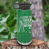 Green golf water bottle Born To Golf