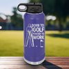 Purple golf water bottle Born To Golf