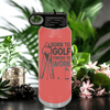 Salmon golf water bottle Born To Golf