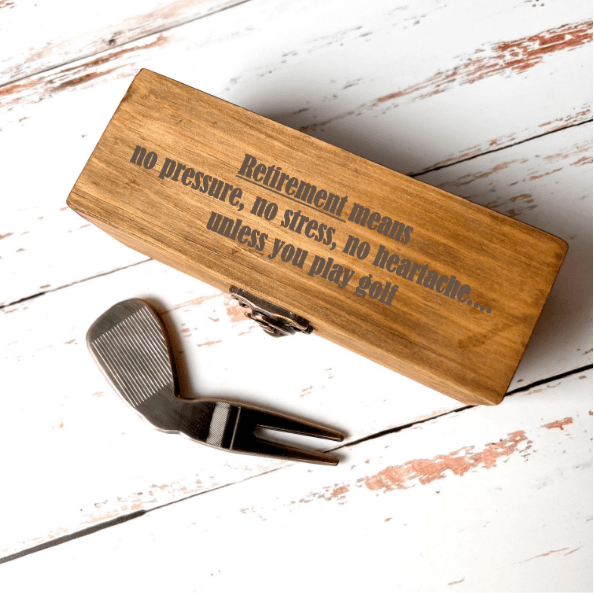 Golf Divot Tool in Custom Engraved Box