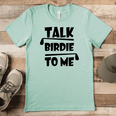 Light Green Mens T-Shirt With Dirty Birdie Design