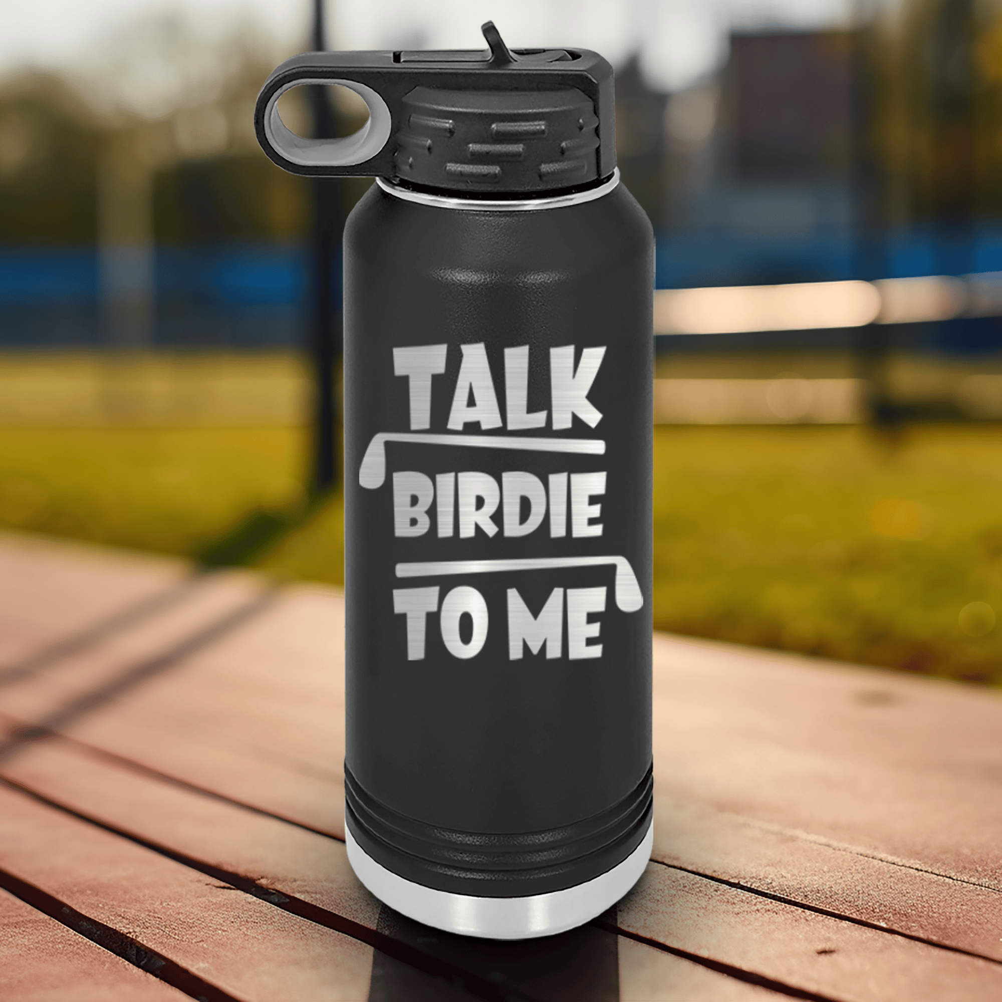 Black golf water bottle Dirty Birdie