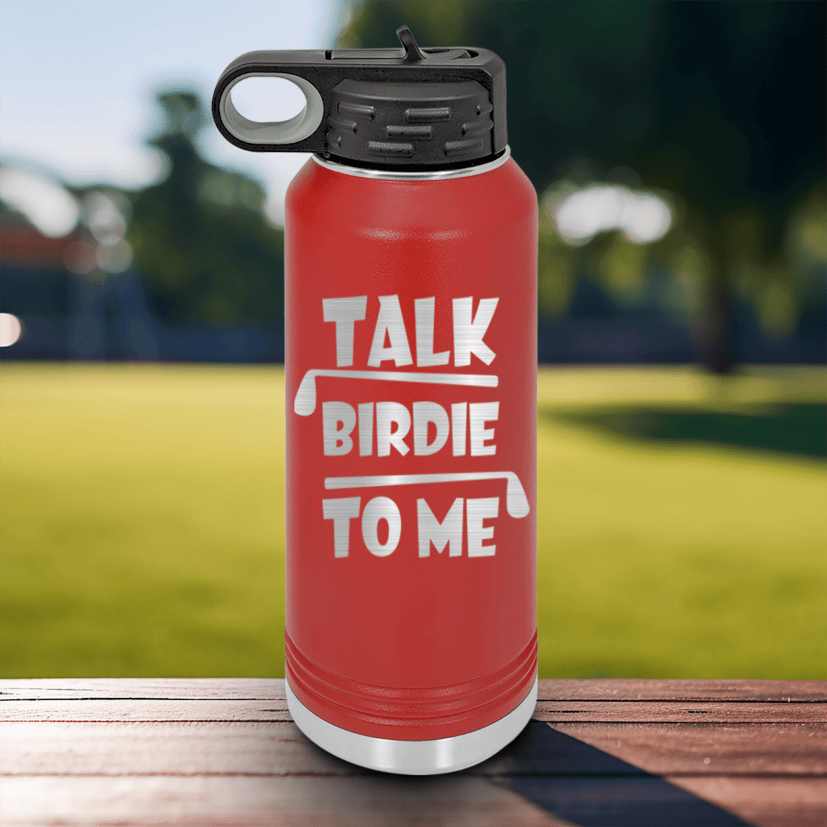 Red golf water bottle Dirty Birdie