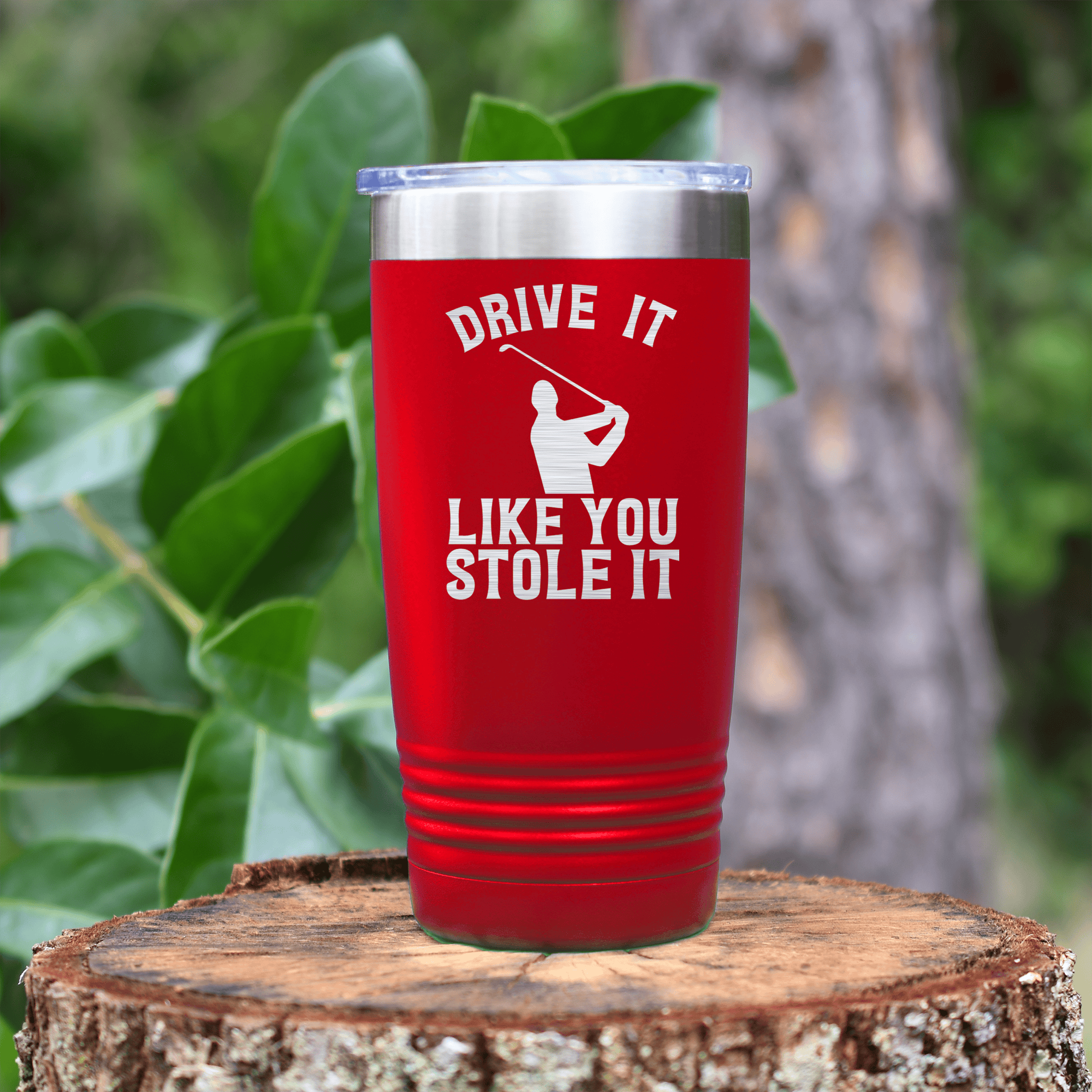 Black golf tumbler Drive Like You Stole