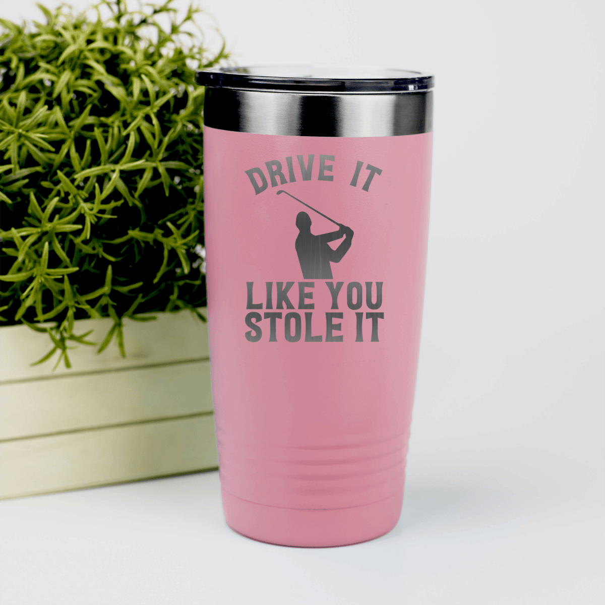 Salmon golf tumbler Drive Like You Stole