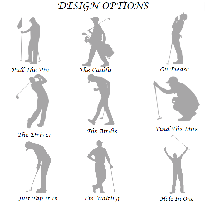 Chip Shot Sips personalized golf flask with engraved golfer silhouette