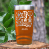 Orange Golf Tumbler With Golf Is My Therapy Design