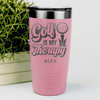 Salmon Golf Tumbler With Golf Is My Therapy Design