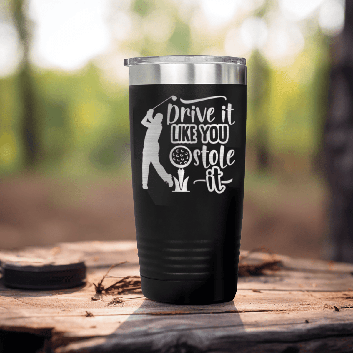 Black golf tumbler Golf Thief