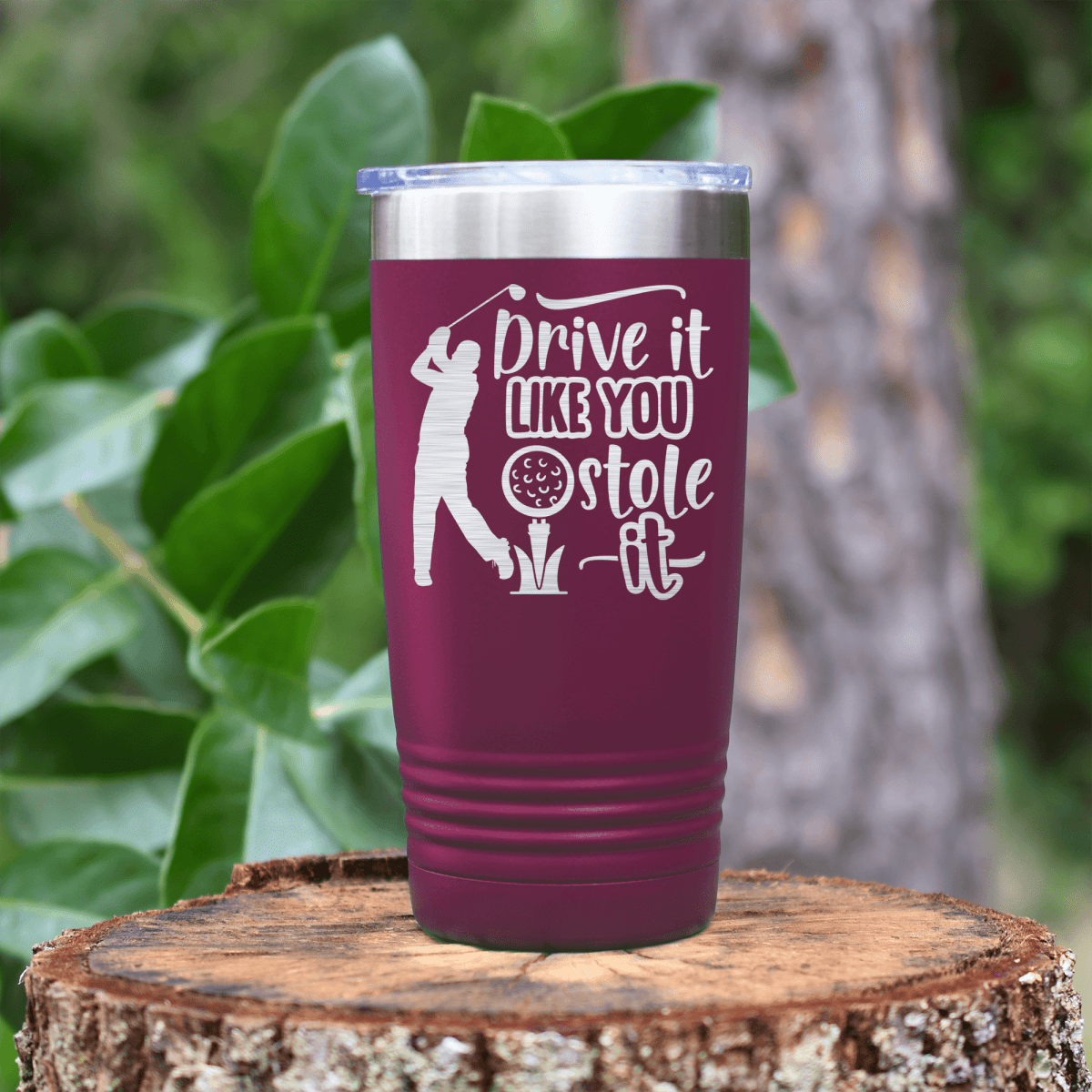 Maroon golf tumbler Golf Thief