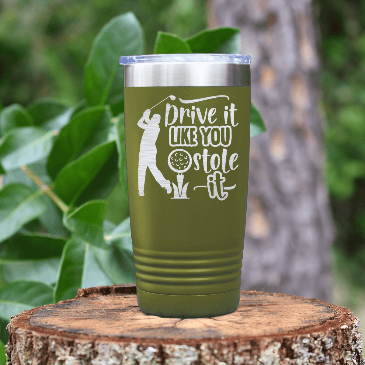 Military Green golf tumbler Golf Thief