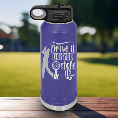 Purple golf water bottle Golf Thief