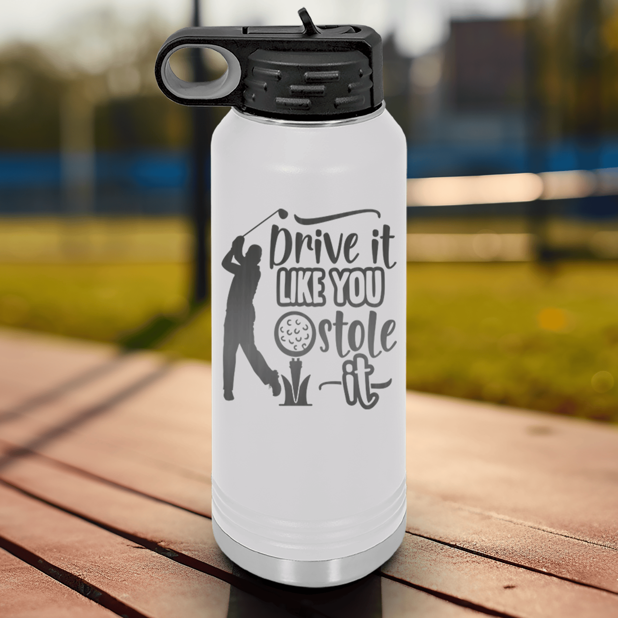 White golf water bottle Golf Thief