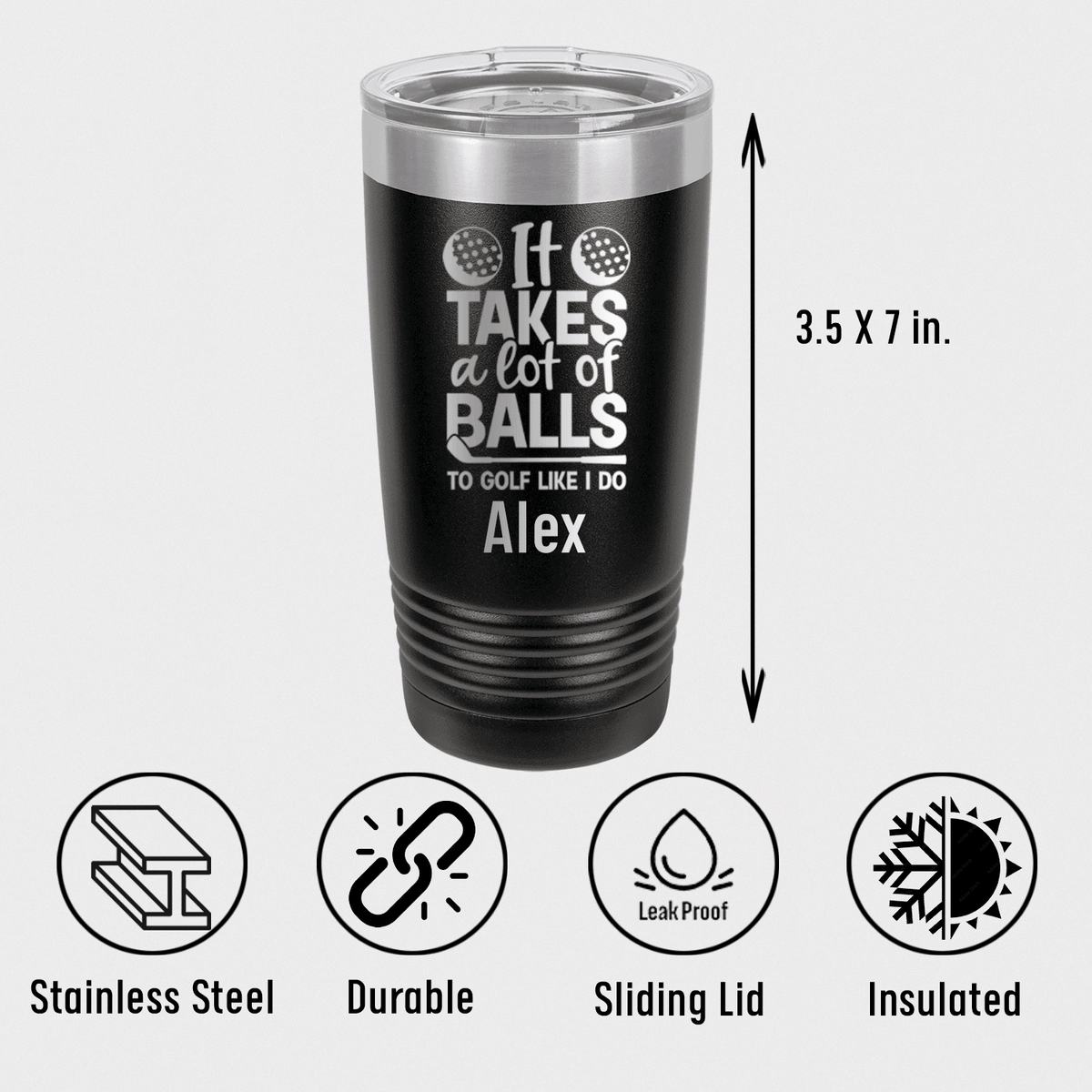 Golfing Takes Balls Tumbler