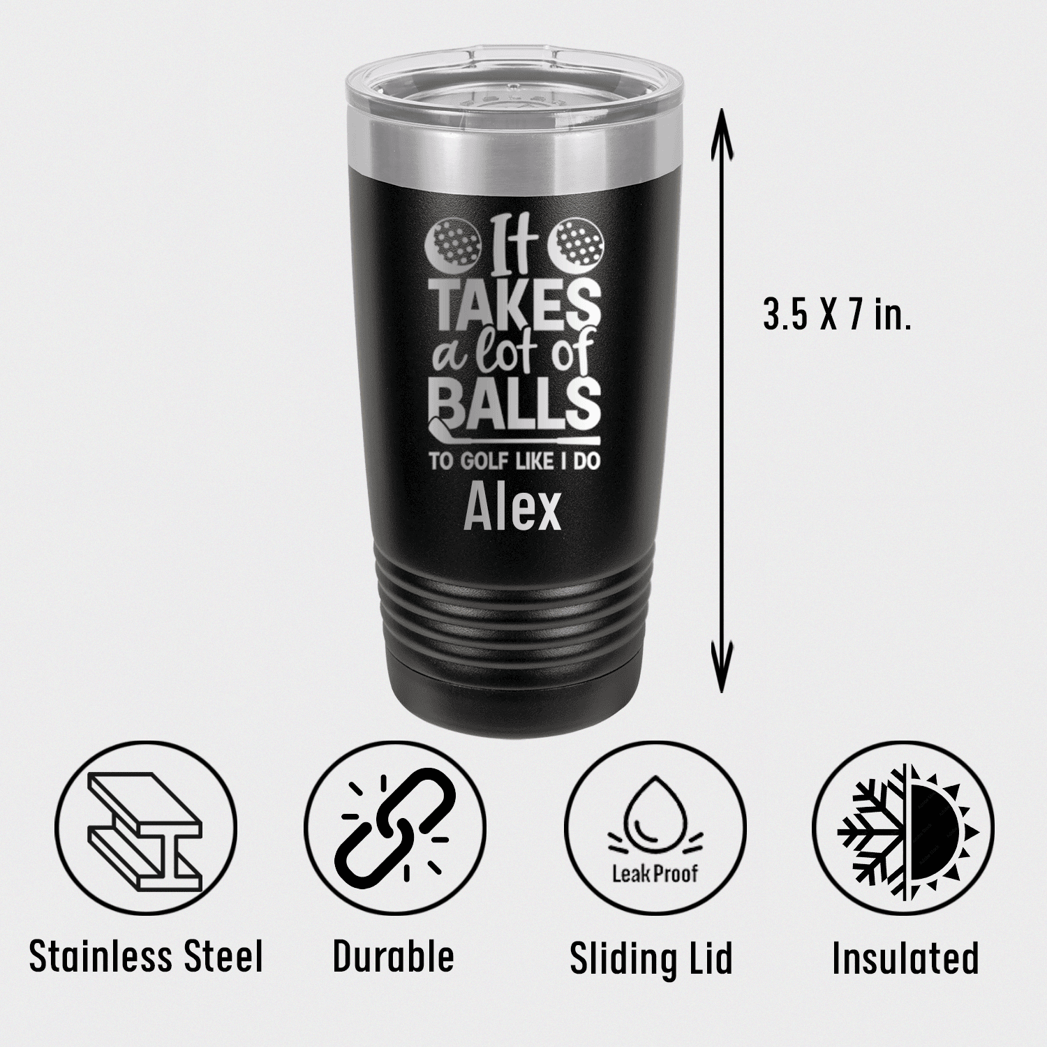 Golfing Takes Balls Tumbler