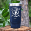 Navy Golf Tumbler With Greatest Dad By Par Design