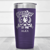 Purple Golf Tumbler With Greatest Mom By Par Design