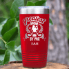 Red Golf Tumbler With Greatest Mom By Par Design