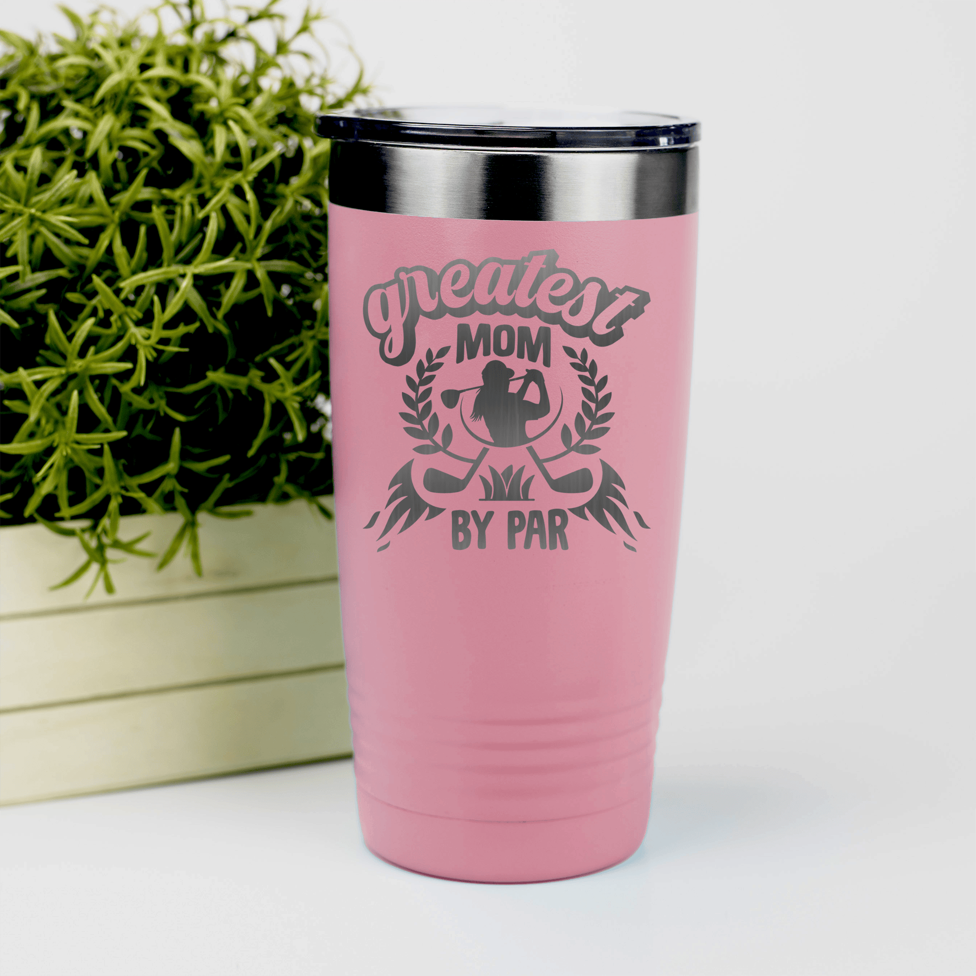 Salmon golf tumbler Greatest Mom By Par