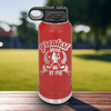 Red golf water bottle Greatest Mom By Par