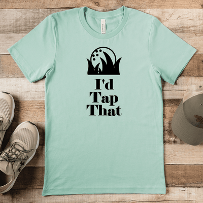 Light Green Mens T-Shirt With Id Tap That Design