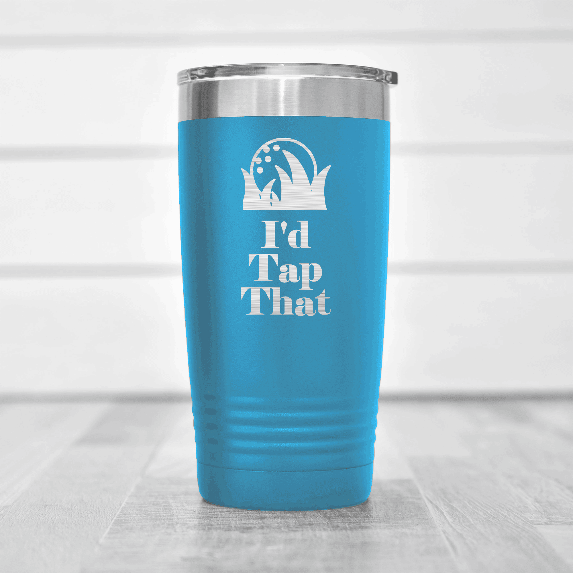 Light Blue golf tumbler Id Tap That