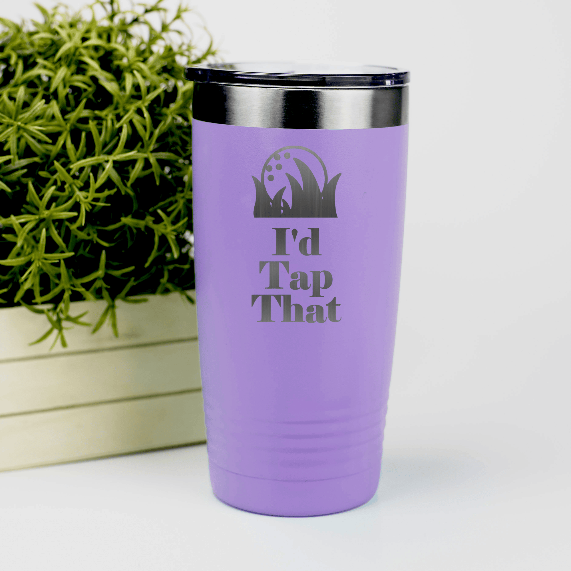 Light Purple golf tumbler Id Tap That