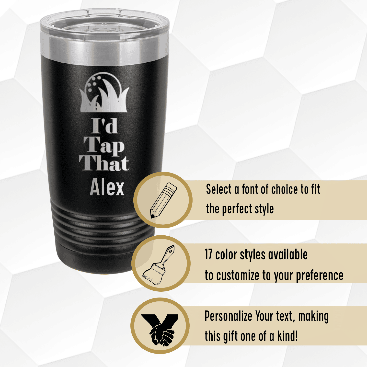 Navy Golf Tumbler With Id Tap That Design