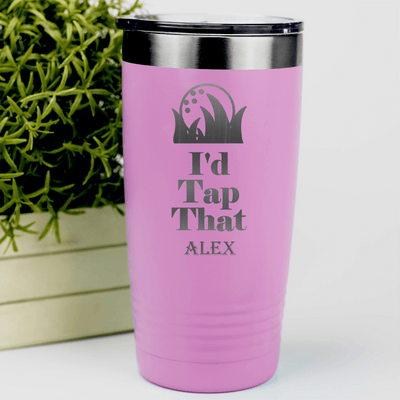 Pink Golf Tumbler With Id Tap That Design
