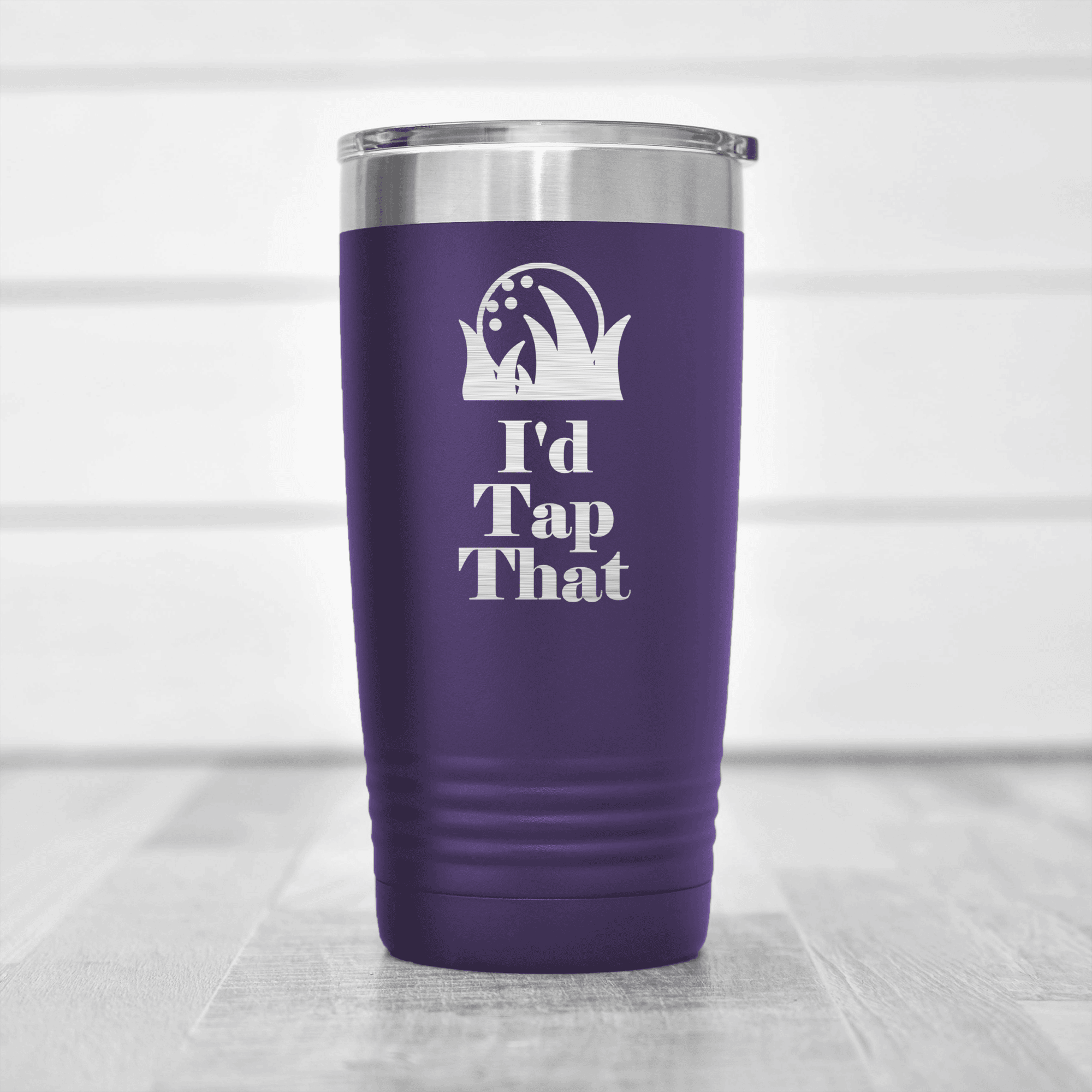 Purple golf tumbler Id Tap That