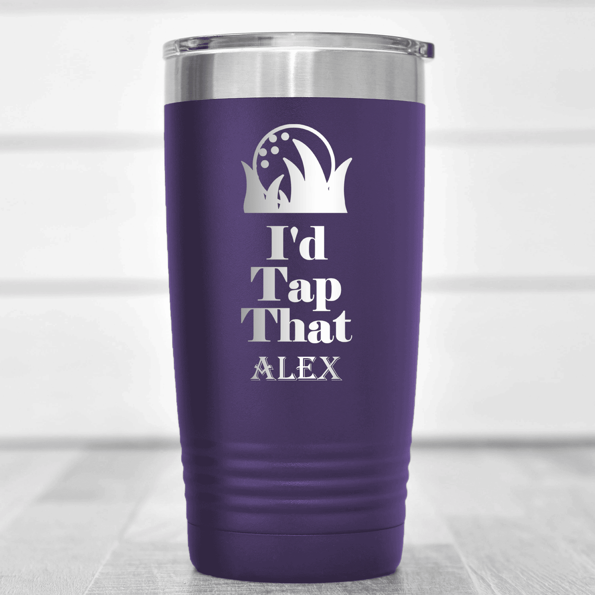Purple Golf Tumbler With Id Tap That Design