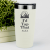 White Golf Tumbler With Id Tap That Design